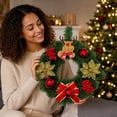 thumbnail image 4 of Dmlowu Christmas Wreath for Front Door, Artificial Wreaths for Front Door Wall Window, Christmas Decorations Indoor Ourdoor, 4 of 8