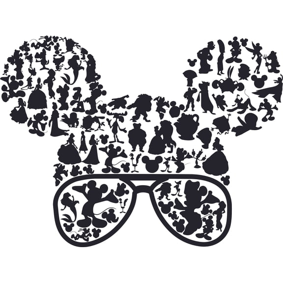 Sunglasses Character Cartoon Design Customized Name Wall Decal - Custom Vinyl Wall Art - Personalized Name - Baby Girl Boy Bedroom Wall Decal Room Decor Sticker Decoration Size (10x10 inch)