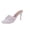 White, variant on Women's Lace Stiletto Heel Slide Sandals Open Toe Elegant Summer Dressy Footwear For Party And Wedding, Black