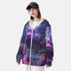 thumbnail image 3 of Balery Neon Buddha Cityscape Sudadera ligera de manga larga con capucha y protección solar UPF 50+ para hombre y mujer, ideal para pesca y running-3X-Large, 3 of 7