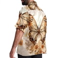 thumbnail image 3 of Butterfly Fission Diagram Men's Short Sleeve Poplin Shirt - Casual Printed Button Down Short Summer Beach Shirts Unisex940, 3 of 6