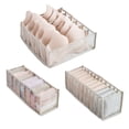 thumbnail image 1 of Organizador de ropa interior, juego de 3 organizadores de ropa interior plegables con divisor de cajón, organizador de almacenamiento beige, 1 of 5