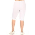 thumbnail image 3 of Moa Collection Women's Plus Size Lightweight Casual High Waist Solid Yoga Running Capri Leggings Female, 3 of 4