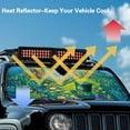 thumbnail image 5 of Uorisanigo Windshield Sun Shade for Rubicon Sahara TJ JK JKU 2 & 4 Door,Green Hat Gold Coin Front Window Sun Visor Cover for UV Rays & Heat Protection,Windshield Sunshade, 5 of 7