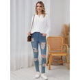 thumbnail image 3 of Scacto Womens Long Sleeve Sweater Tops Cable Knit Casual V Neck Polo Shirts, 3 of 6