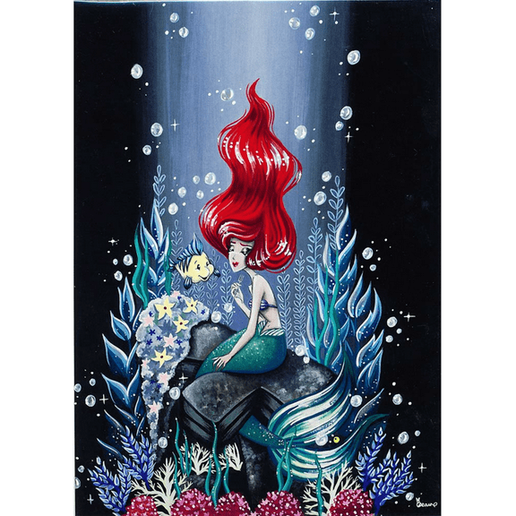 Disney Parks Dreams Little Mermaid Ariel Postcard Wonderground Gallery New