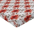 thumbnail image 4 of Ambesonne Floral Fitted Sheet, Vintage Garden Vibes Flower, King Size, Pale Sepia Salmon and White, 4 of 5