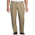 thumbnail image 1 of JUNWELL Men‘s and Big Men‘s Wrinkle Resistant Pleated Twill Pants, 1 of 5