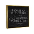thumbnail image 3 of Stupell Industries Determined To Learn Motivational Graphic Art Metallic Gold Floating Framed Canvas Print Wall Art, Design by Lil' Rue, 3 of 6