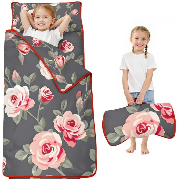 Pioneer Flower Floral Print Pattern Toddler Nap Mats for Kids Preschool,Sleeping Mat Bag or Kids,Toddler Sleeping Bag,Toddler Nap Mat or Daycare