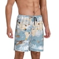 thumbnail image 3 of Rocae Animals Travel World Map for Men's Soft Sleep Pajama Shorts, Waistband and Pockets, 3 of 9