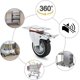 thumbnail image 4 of Ruedas para transporte de muebles de 75 mm, ruedas para equipos de 4 piezas, 2 ruedas giratorias + 2 ruedas giratorias con freno, giro de 360 ​​grados, capacidad de carga 200 kg Hy, 4 of 5