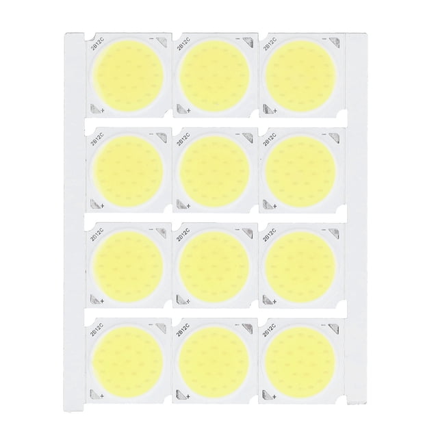 12 Uds fuente de luz COB Chip LED redondo de alta potencia 12W 36-41V 1080LM para iluminación interior DIY luz blanca
