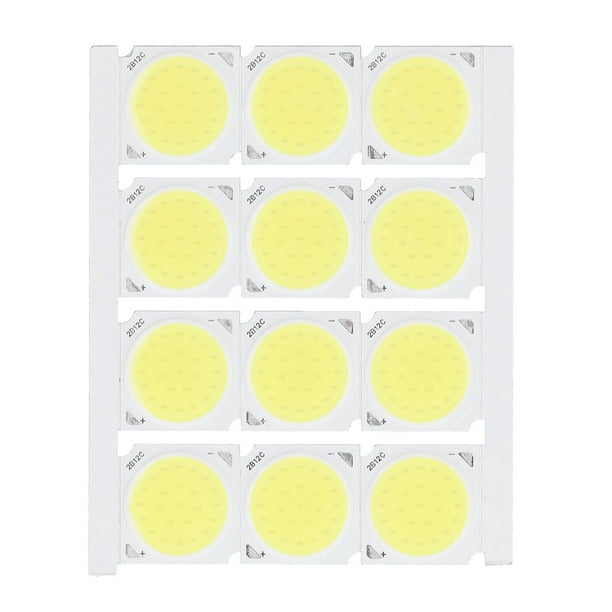 12 Uds fuente de luz COB Chip LED redondo de alta potencia 12W 36-41V 1080LM para iluminación interior DIY luz blanca