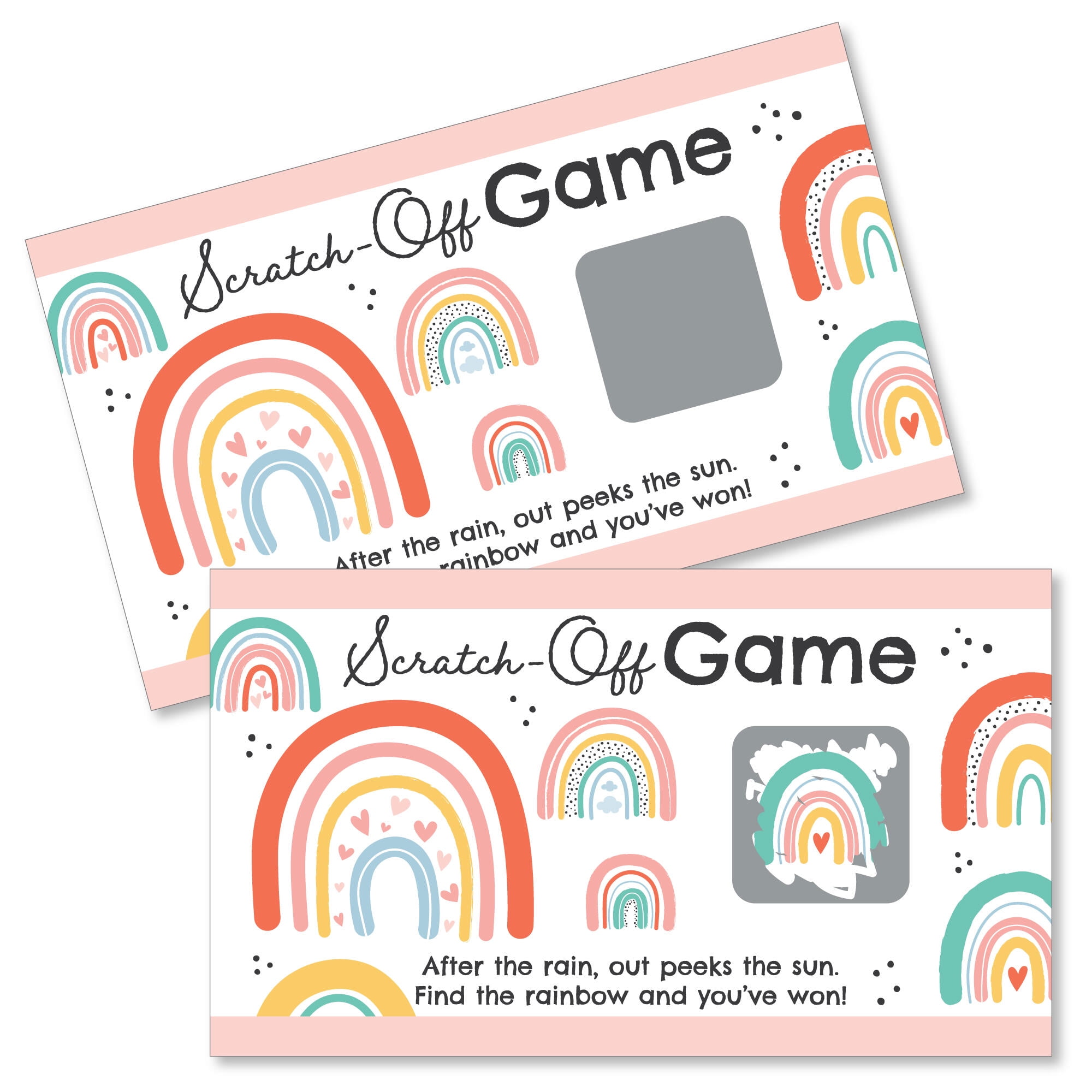 Big Dot of Happiness Hello Rainbow - Boho Baby Shower and Birthday Party  Game Scratch Off Cards - 22 Count - Walmart.com