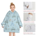 thumbnail image 6 of Princess Pattern Blanket Hoodies for Kids 6-13YR Oversize Wearable Blanket Hoodies for Boys Girls Teens, 6 of 7