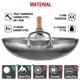 thumbnail image 5 of Woks y sartenes para saltear de acero al carbono con fondo redondo de 14” YOSUKATA – Wok sin sazonar para saltear, asar, parrillar y acampar – Sartén tradicional japonesa y china martillada a mano – E, 5 of 5