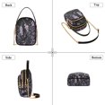 thumbnail image 3 of FORMRS Crossbody Bag for Women Quilted Travel Shoulder Cell Phone Purse with Chain Strap Handbag, Light Purple Flowers, 3 of 7