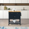 thumbnail image 3 of Stirling Kitchen Cart in Engineered Wood Blue Finish, 3 of 14