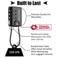 thumbnail image 2 of TSA Approved Luggage Locks, Travel Locks Which Also Work Great as Gym Locks, Toolbox Lock, Backpack and More, Black 4 Pack, 2 of 2