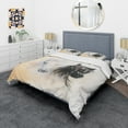 thumbnail image 1 of Designart 'têtes de Cheval Noir et Blanc - Ensemble Housse de Couette pour Animaux, 1 of 4