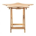 thumbnail image 2 of Pemberly Row Contemporary Acacia Wood Outdoor Folding Table in Natural Brown, 2 of 10