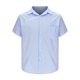thumbnail image 5 of Blusa y camisa de manga corta con cuello vuelto para hombre, blusa informal de moda con botones y retazos, blusa de manga corta con cuello alto, blusa de poliéster para hombre, 5 of 6