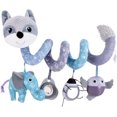 thumbnail image 1 of Juguetes de asiento de coche, bebé bebé espiral Plush actividad colgante juguete para cochecito cochecito de bar cuna con caja de música BB Squeaker & Rattles (Gray Fox) oso de fresa Juguete, 1 of 5