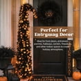 thumbnail image 3 of 6FT Slim Pop Up Halloween Thanksgiving Tree with Fairy Lights Harvest Tree with Maple Leaves Pumpkins Foldable Collapsible Pencil Fall Tree for Outdoor Porch Patio Deck Living Room Decor, 3 of 7