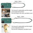 thumbnail image 6 of K-Lion Crossbody Case for iPhone 15 Pro Max,Luxury PU Leather Back Card Slot Zipper Wallet Case Shockproof Anti-Drop Full Body Protective Case Cover with Shoulder Wrist Strap for Women Girls,Green, 6 of 10