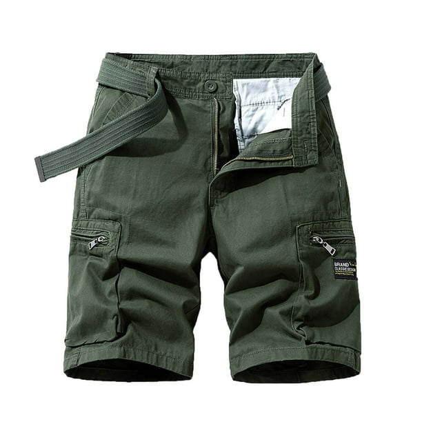 pstuiky Pantalones cortos para hombre, Pantalones cortos cargo de talla grande para hombre, con múltiples bolsillos, holgados, para playa y verano Pantalones cortos cargo