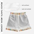 thumbnail image 3 of FORMRS Boys Swim Trunks Quick Dry Mesh Liner Boardshorts Sizes XS-XL, Beige Rainbow Clouds, 3 of 7