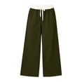 thumbnail image 7 of Nfurl Women's Baggy Sweatpants Wide Leg Pants for Women Sweatpants Pockets Elastic Waist Drawstring Casual Comfy Fleece Lined Sweat Pants Fall Winter Army Green,S, 7 of 7