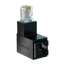 Strhowill  90-Degree Down  RJ45 Adapter Male to Female - Cat6 Shielded Ethernet Connector for Network Switch, Router, Server Rack