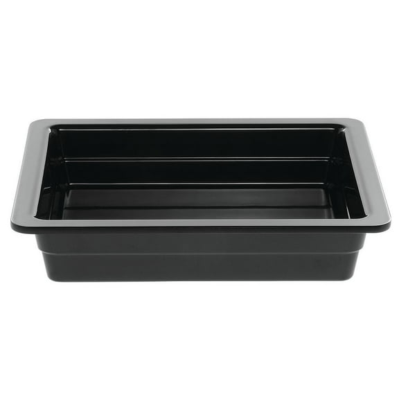 HUBERT® Food Pan 1/2 Size Black Melamine - 10 3/8 L x 12 3/4 W x 2 1/2 H