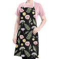 thumbnail image 5 of Pioneer Flower Floral Print Pattern Apron for Women and Men, Cotton Linen Waterproof with Pockets, Adjustable, 33x27 Inch for Kitchen, Gardening, BBQ, Salon, 5 of 6