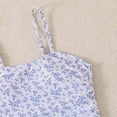thumbnail image 6 of REDARER Girls 2 Piece Tankini Swimsuit Ditsy Floral Print, Ruched Side Top for Beach Pool,12-14 Years, 6 of 8