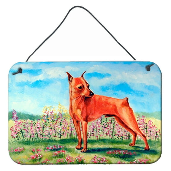 Carolines Treasures 7516DS812 Min Pin Wall or Door Hanging Prints 8x12 multicolor