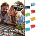 thumbnail image 2 of AuroraX 60" x 30" Gingham Picnic Blanket Outdoor Portable Foldable Waterproof & Sandproof Picnic Blanket Tote Cute Machine Washable Lightweight Oxford Beach Mat for Camping Grass Park Travel Sand, 2 of 4