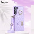 thumbnail image 3 of for Samsung Galaxy S22 Plus Detachable Shoulder Strap Wallet Case, with Card Slots & 360-degree Rotation Stand Ring Flip Premium PU Leather Protective Cover Lanyard for Women Girls, Purple, 3 of 11