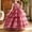 Pink, variant on Girls Princess Dresses Floor Length Embroidery Flower Trendy Bow Detail Sleeveless Ruched Layered Tulle Gown for Flower Girl Wedding Party Birthday Sky Blue 7-8Years