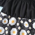 thumbnail image 4 of Bébé bébé Filles Robe Marguerites Motif Manches Courtes Épaule Fronde Patchwork Vêtements Taille Conception Tenue Robe Princesse Douce, 4 of 5