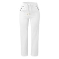 thumbnail image 2 of Kelon Women's Casual Loose Wide Leg Cozy Pants Yoga Sweatpants Comfy High Waisted Sports Athletic Lounge Pants with Pockets White, 2 of 6