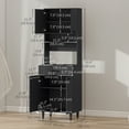 thumbnail image 3 of HOMCOM 71" Kitchen Pantry, Buffet with Hutch, Microwave Stand with Cabinet, 3 of 10