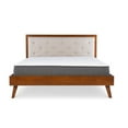 thumbnail image 3 of Riverbay Furniture Bristol Mid-Century Wood/Fabric Platform King Bed in Brown, 3 of 11