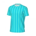 thumbnail image 5 of T Shirt For Men Abstract Striped T-Shirt Male Blue And Green Street Style Sports Comfortable Beach H, 5 of 7