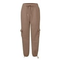 thumbnail image 7 of Jalioing Sportpants for Women Full-Elastic High Waist Solid Color Pockets Basic Casual Baggy Sweatpants (Small, Khaki), 7 of 7