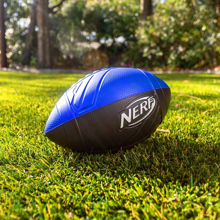 Nerf Pro Grip Kids Foam Football, 9 Inch, Blue/Black (4-Pack) photo 3