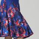 thumbnail image 5 of Falda de danza del vientre para mujer, traje de danza del vientre, entrenamiento de flamenco maxi Azul real, 5 of 5