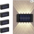 thumbnail image 2 of Lámpara Solar de pared para exteriores, luces solares impermeables con lente convexa hacia arriba y hacia abajo, iluminación para jardín, calle, paisaje, balcón, exterior, Dec, 2 of 4